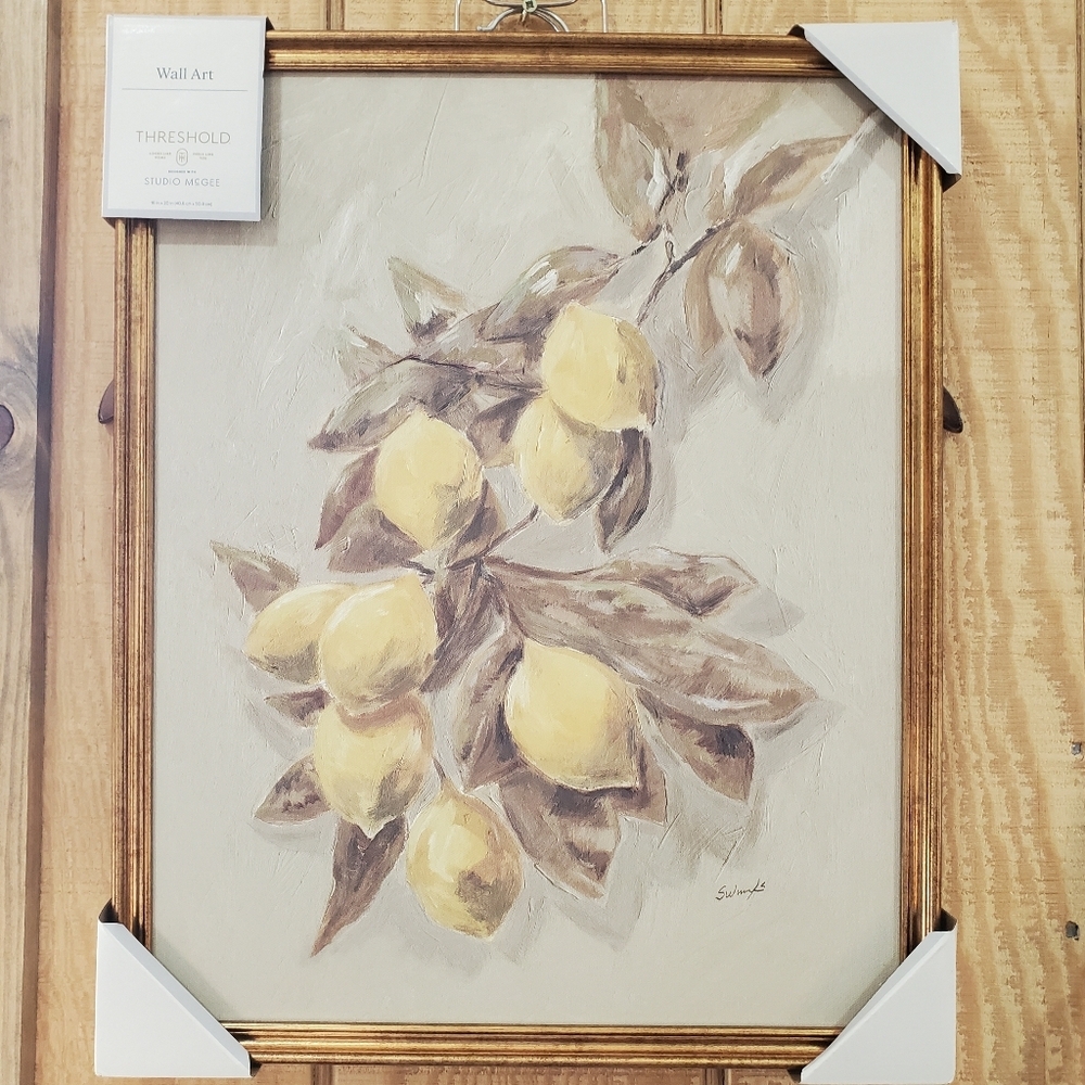 Vintage Lemons Frame Wall Art